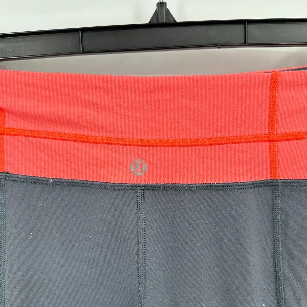 Lululemon Flare Foldover Pants Womens 6 Gray Activewear Y2K Inspired Gym Wear